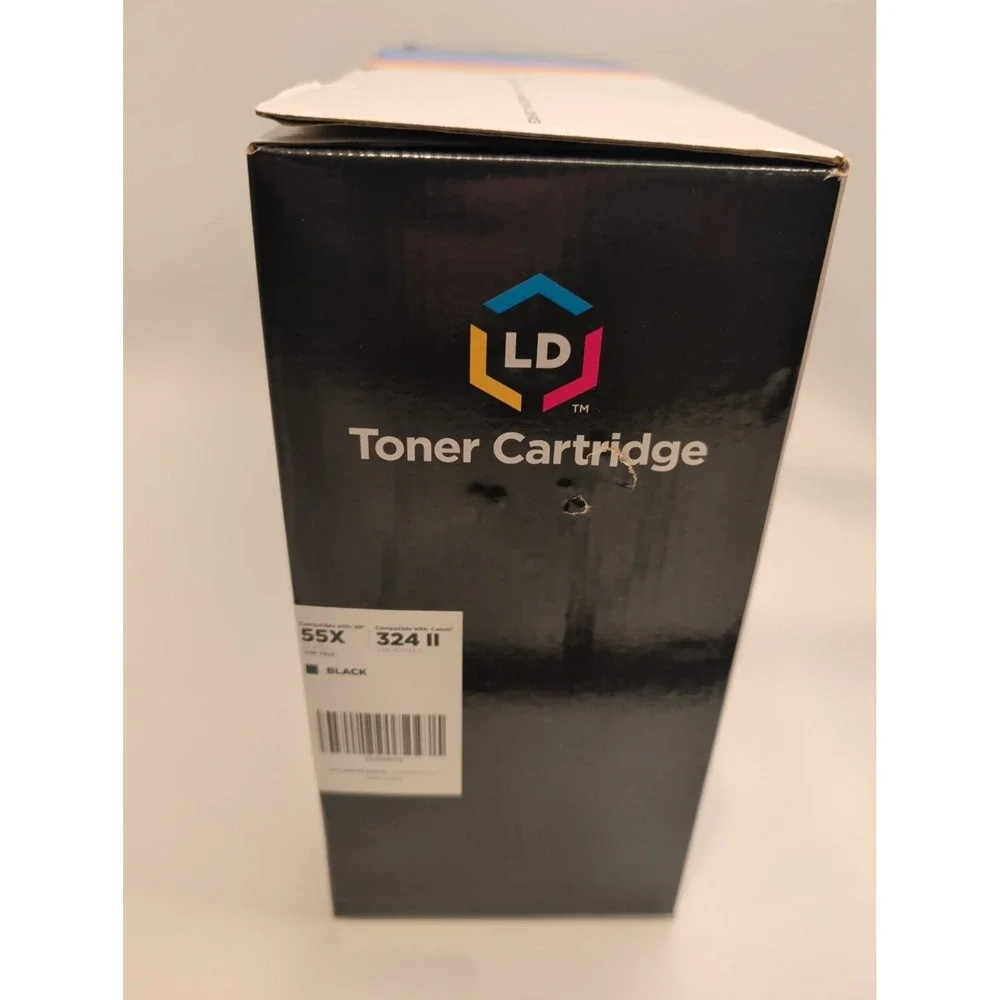 LD Toner Cartridge, Black, High Yield, Compatible with HP 55X, Canon 324 II